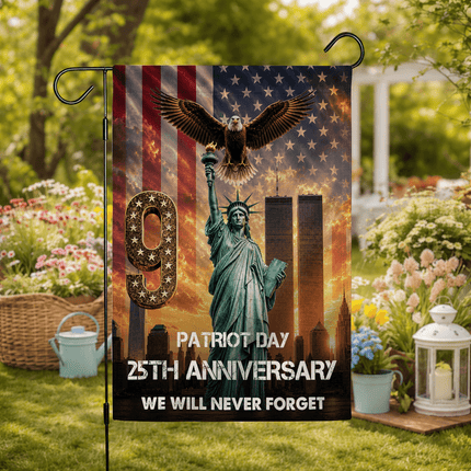Liberty Torch and Eagle Patriot Day 25th Anniversary Memorial Flag
