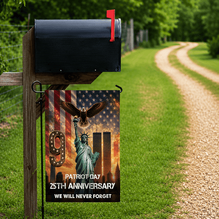 Liberty Torch and Eagle Patriot Day 25th Anniversary Memorial Flag