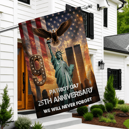 Liberty Torch and Eagle Patriot Day 25th Anniversary Memorial Flag