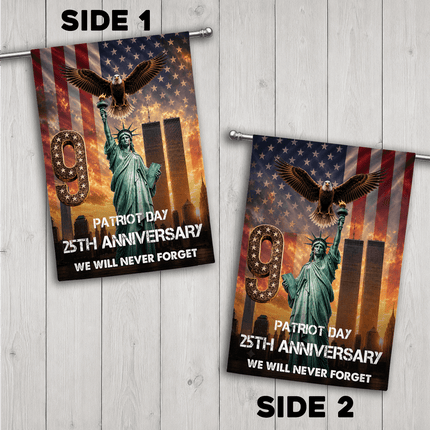 Liberty Torch and Eagle Patriot Day 25th Anniversary Memorial Flag