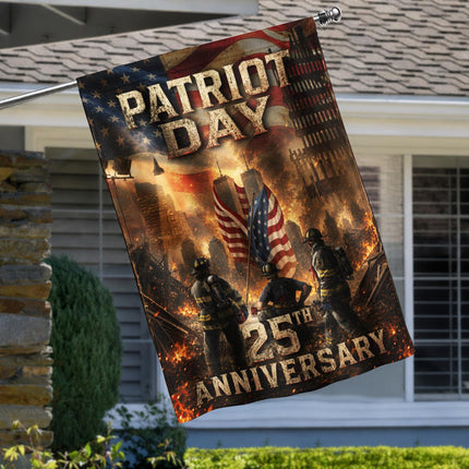 Ground Zero Firefighters Patriot Day 25th Anniversary Memorial Flag