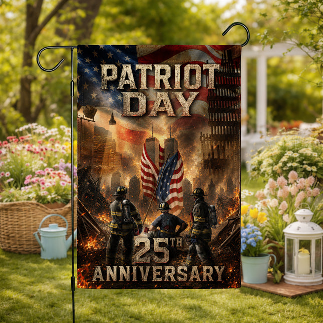 Ground Zero Firefighters Patriot Day 25th Anniversary Memorial Flag