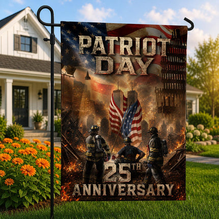 Ground Zero Firefighters Patriot Day 25th Anniversary Memorial Flag