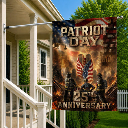 Ground Zero Firefighters Patriot Day 25th Anniversary Memorial Flag