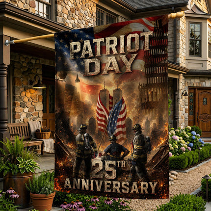 Ground Zero Firefighters Patriot Day 25th Anniversary Memorial Flag