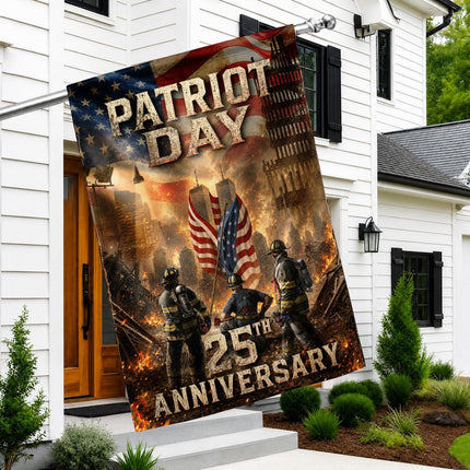 Ground Zero Firefighters Patriot Day 25th Anniversary Memorial Flag