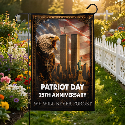 Patriot Day 25th Anniversary Never Forget Flag