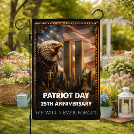Patriot Day 25th Anniversary Never Forget Flag