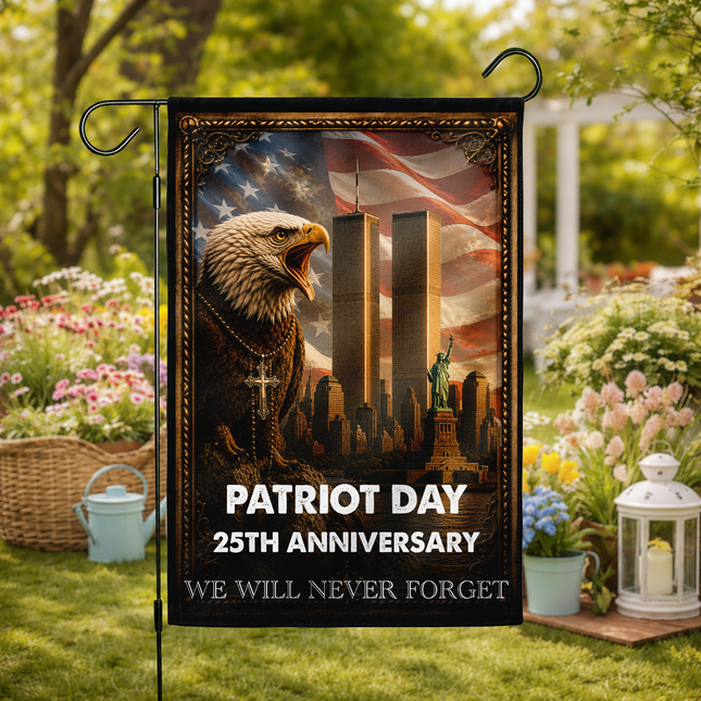 Patriot Day 25th Anniversary Never Forget Flag