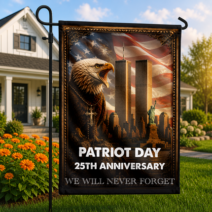Patriot Day 25th Anniversary Never Forget Flag