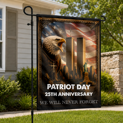Patriot Day 25th Anniversary Never Forget Flag
