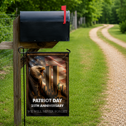 Patriot Day 25th Anniversary Never Forget Flag