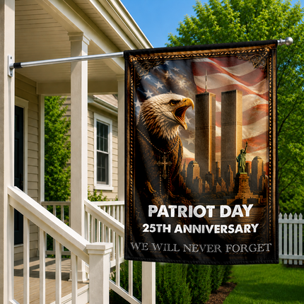 Patriot Day 25th Anniversary Never Forget Flag