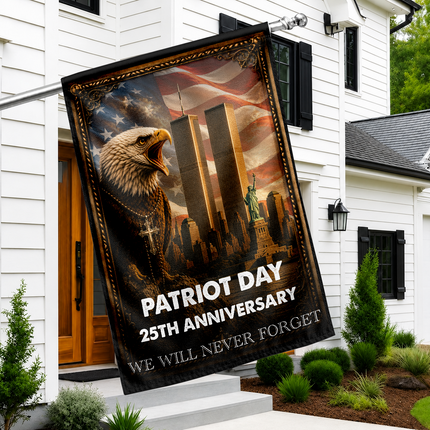 Patriot Day 25th Anniversary Never Forget Flag