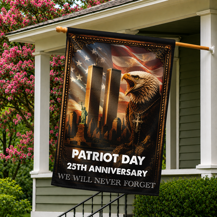 Patriot Day 25th Anniversary Never Forget Flag