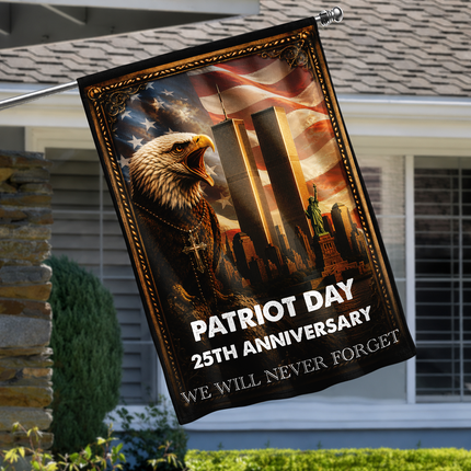 Patriot Day 25th Anniversary Never Forget Flag