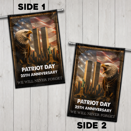 Patriot Day 25th Anniversary Never Forget Flag
