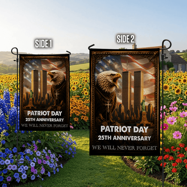 Patriot Day 25th Anniversary Never Forget Flag