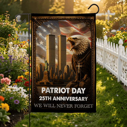 Patriot Day 25th Anniversary Never Forget Flag