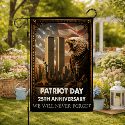 Patriot Day 25th Anniversary Never Forget Flag