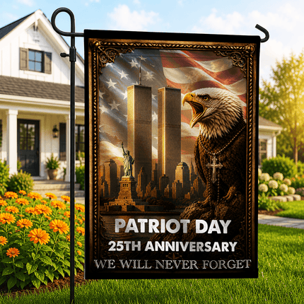 Patriot Day 25th Anniversary Never Forget Flag