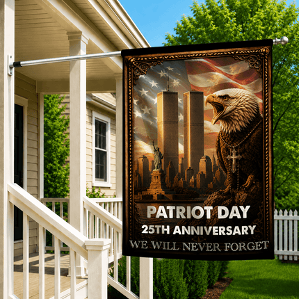 Patriot Day 25th Anniversary Never Forget Flag