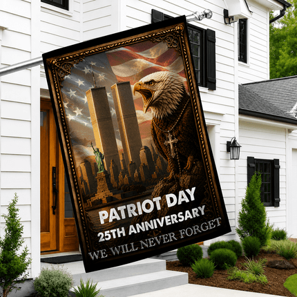 Patriot Day 25th Anniversary Never Forget Flag