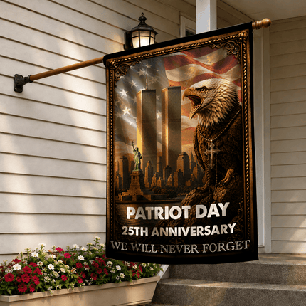 Patriot Day 25th Anniversary Never Forget Flag