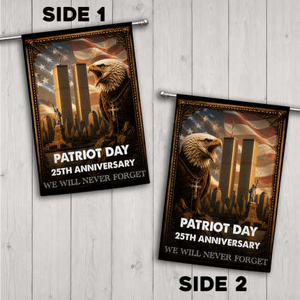 Patriot Day 25th Anniversary Never Forget Flag