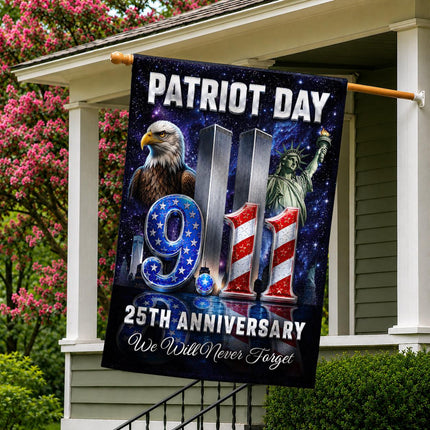 Patriot Day Liberty Eagle 9 11 Memorial 25th Anniversary Flag