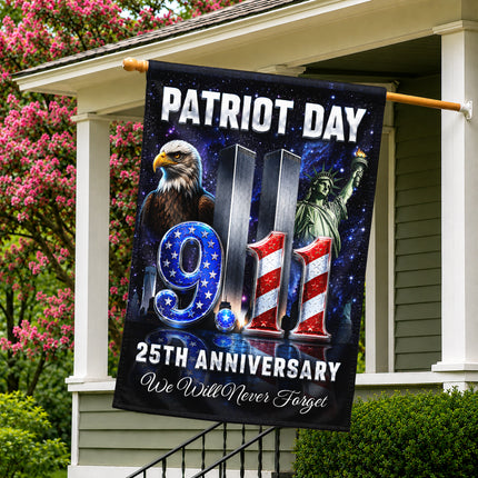 SP-01 Statue of Liberty Patriot Day 25 Years Since 9/11 Flag