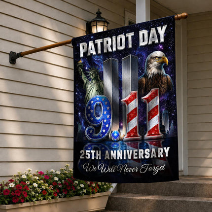 Patriot Day Liberty Eagle 9 11 Memorial 25th Anniversary Flag