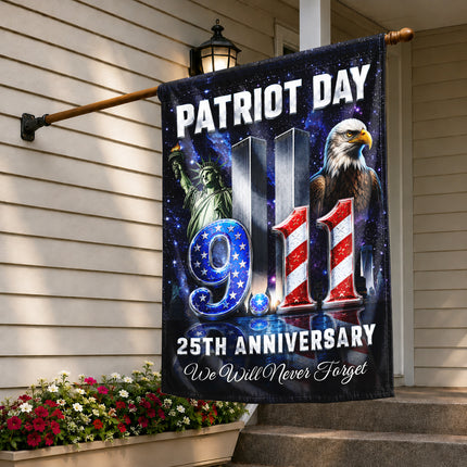 SP-01 Statue of Liberty Patriot Day 25 Years Since 9/11 Flag