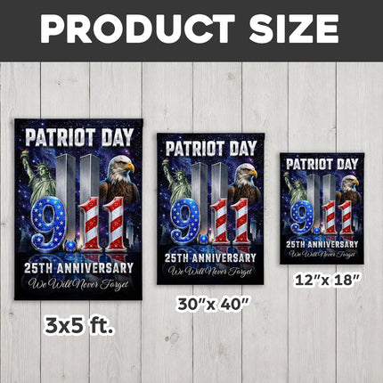 Patriot Day Liberty Eagle 9 11 Memorial 25th Anniversary Flag