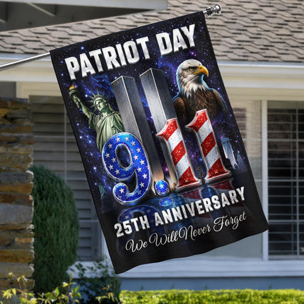 Patriot Day Liberty Eagle 9 11 Memorial 25th Anniversary Flag