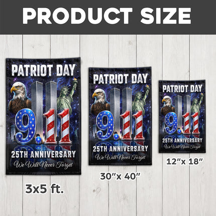 SP-01 Statue of Liberty Patriot Day 25 Years Since 9/11 Flag