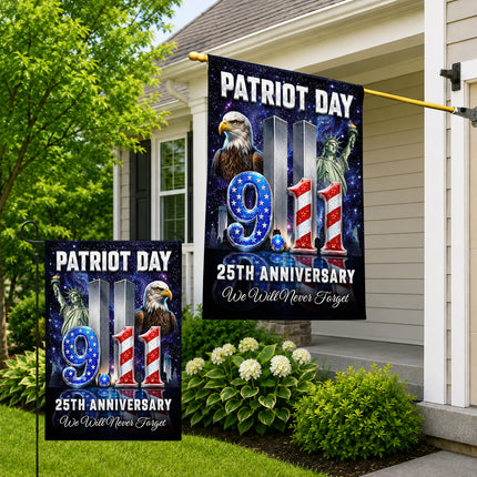 SP-01 Statue of Liberty Patriot Day 25 Years Since 9/11 Flag