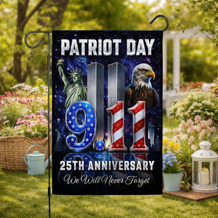 Patriot Day Liberty Eagle 9 11 Memorial 25th Anniversary Flag