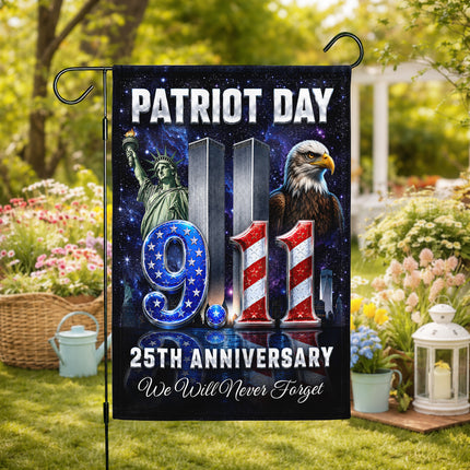 SP-01 Statue of Liberty Patriot Day 25 Years Since 9/11 Flag