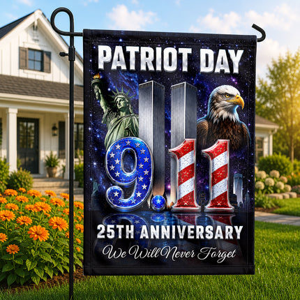 SP-01 Statue of Liberty Patriot Day 25 Years Since 9/11 Flag