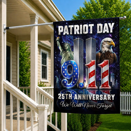 Patriot Day Liberty Eagle 9 11 Memorial 25th Anniversary Flag