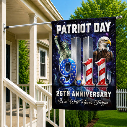 SP-01 Statue of Liberty Patriot Day 25 Years Since 9/11 Flag