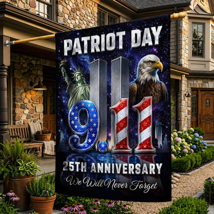 Patriot Day Liberty Eagle 9 11 Memorial 25th Anniversary Flag