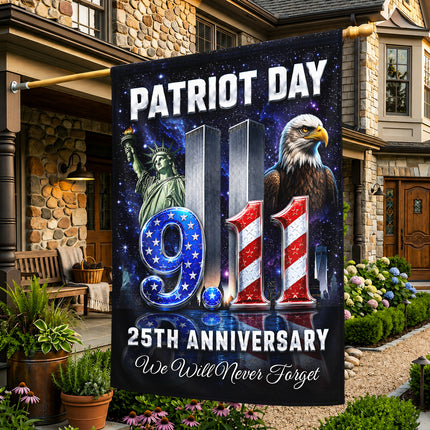 SP-01 Statue of Liberty Patriot Day 25 Years Since 9/11 Flag