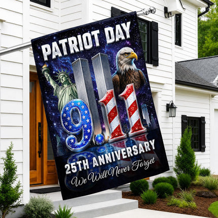 Patriot Day Liberty Eagle 9 11 Memorial 25th Anniversary Flag