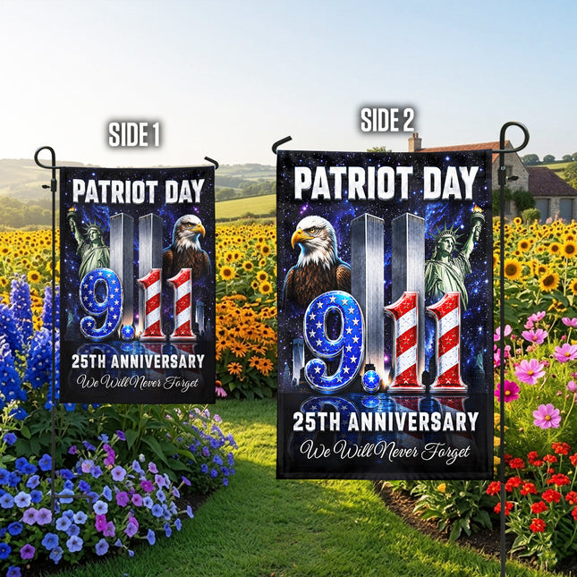 Patriot Day Liberty Eagle 9 11 Memorial 25th Anniversary Flag