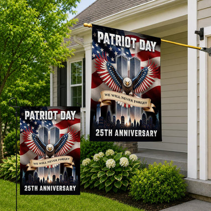 Patriot Day 25th Anniversary Twin Towers Flag