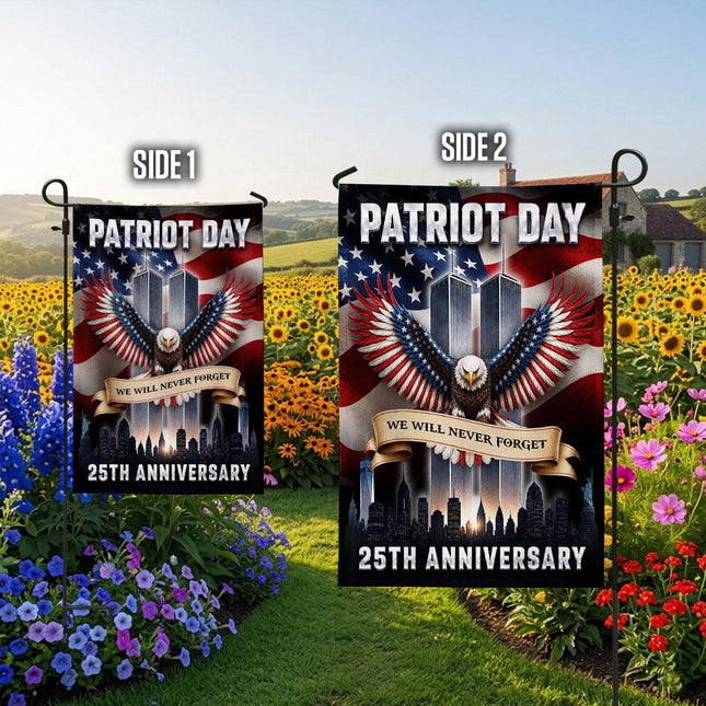 Patriot Day 25th Anniversary Twin Towers Flag