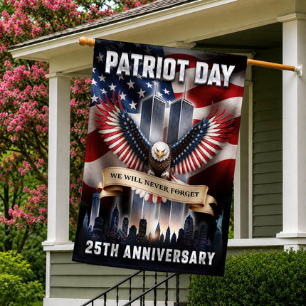 Patriot Day 25th Anniversary Twin Towers Flag