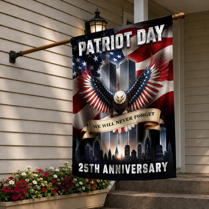 Patriot Day 25th Anniversary Twin Towers Flag